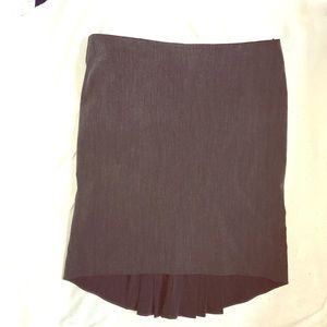 Arden B Grey Career Skirt with back ruffle detail